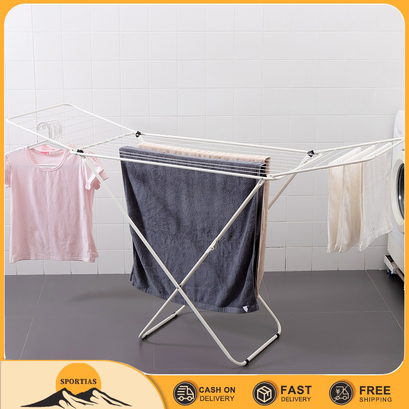 Stainless Steel Foldable Clothes Drying Rack X-type Laundry Drying ...