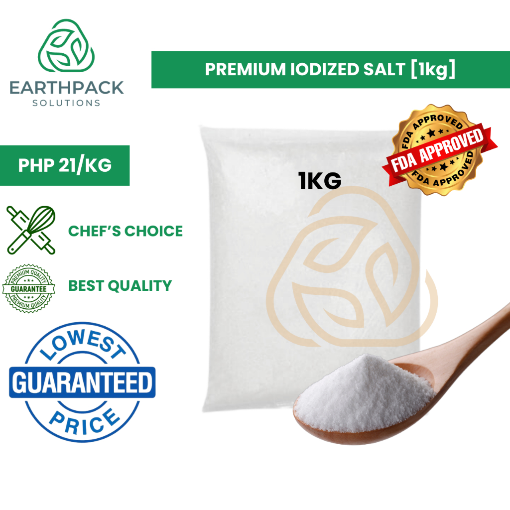 Premium Reprocessed Iodized Kosher Salt KIO3 1kg 3kg 5kg | Shopee ...