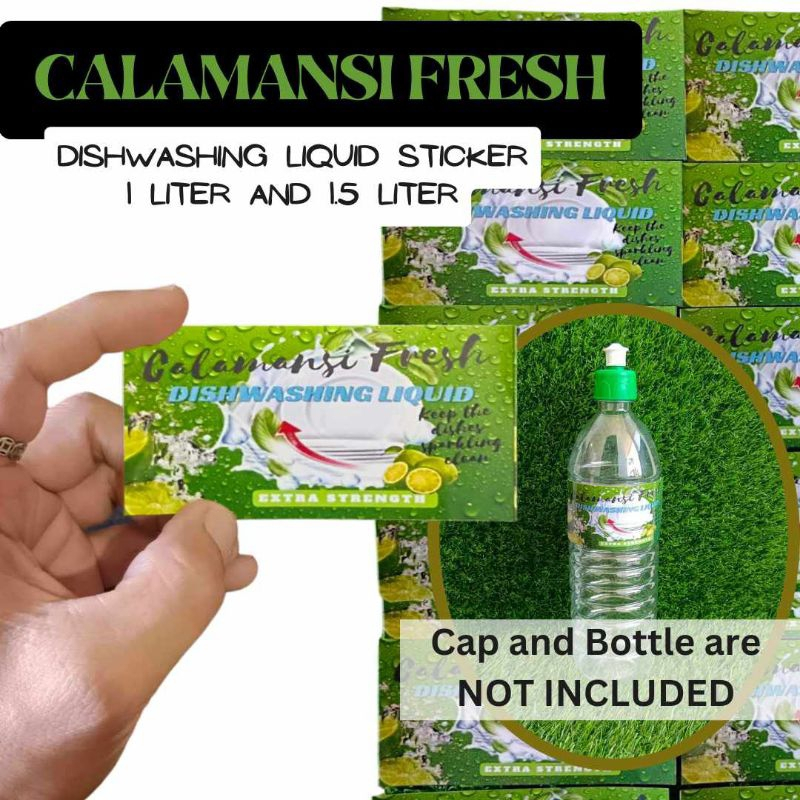 BRCos 24 Pcs Generic Sticker Label for Dishwashing Liquid Plastic ...