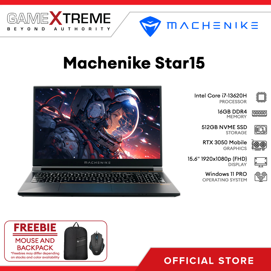 Machenike Star15 Laptop 15.6"FHD i7-13620H 16GB/512GB SSD RTX3050 Win11 ...