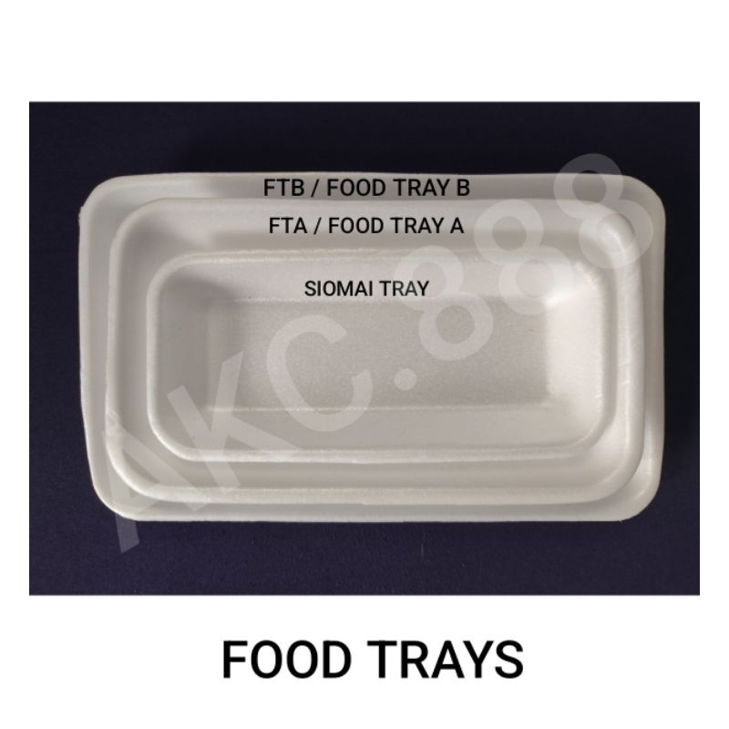 50pcs - Styro Food Tray, Styro Large Food Tray, FTB, Styro Samgyup Tray ...