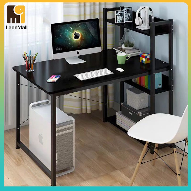 Study Table With 4 Tier BookShelf Office Computer Desk Home Writing ...
