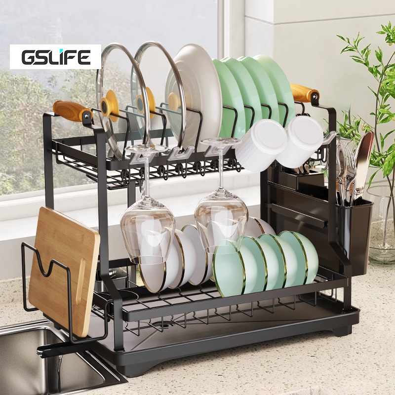GSlife New Upgrade Dish Rack Organizer Dish Drying Rack Kitchen Racks ...
