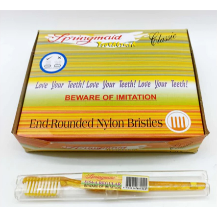 Springmaid Toothbrush 12pcs Adult toothbrush Soft Bristle w/ Case ...