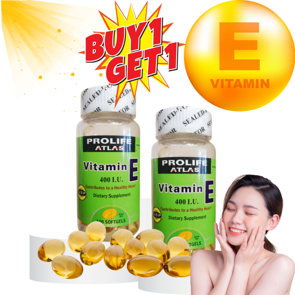 Original Prolife Vitamin E 400 IU 100 Capsules Anti Aging Skin ...