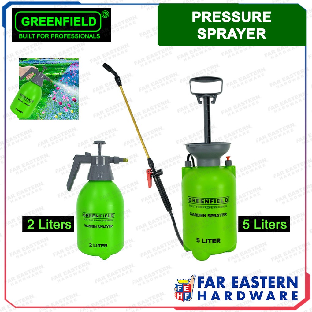 GREENFIELD Hand Pump Pressure Garden Water Misting Sprayer 2L | 5L ...
