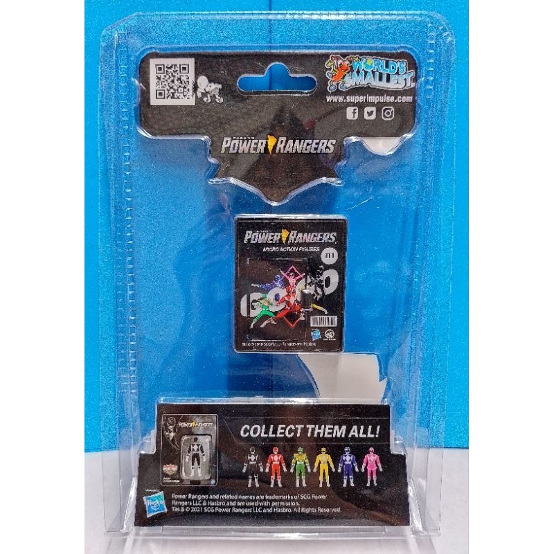 World's Smallest Power Rangers Black Ranger Micro Action Figure ...