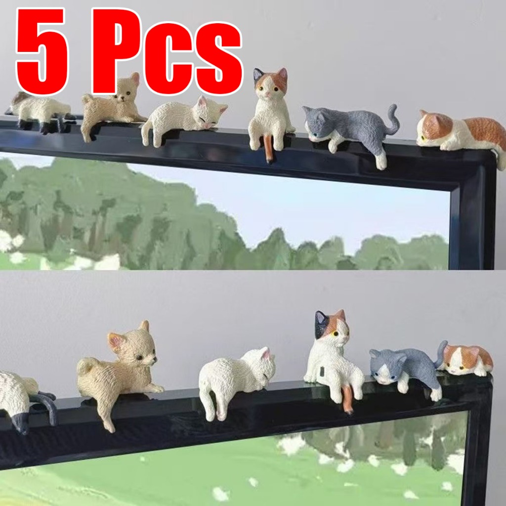 5 Pcs Cute Cat Car Screen Decoration Small Car Central Control Display ...