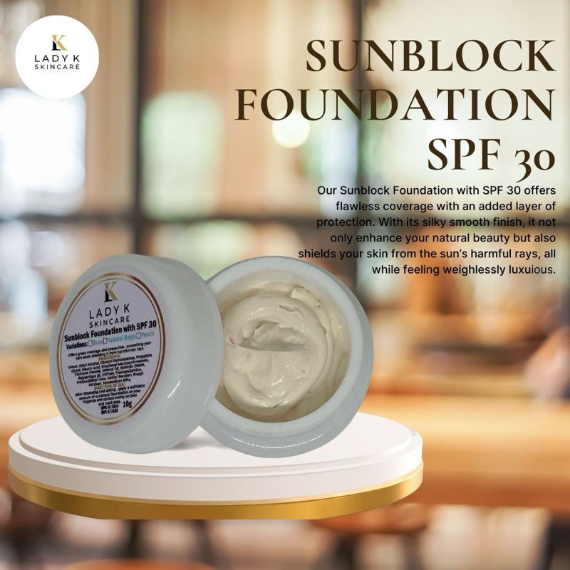 Sunblock Foundation with SPF 30 by Lady K 10g | Shopee Philippines