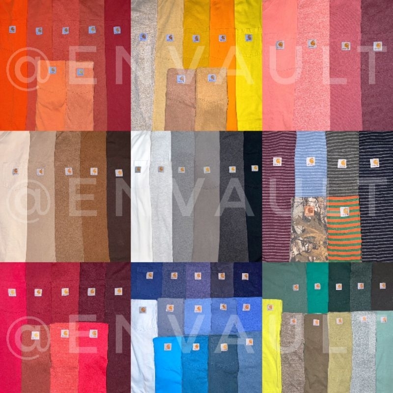 Original Carhartt K87 K126 Pocket Tee Shirt Short Sleeve Long Sleeve ...
