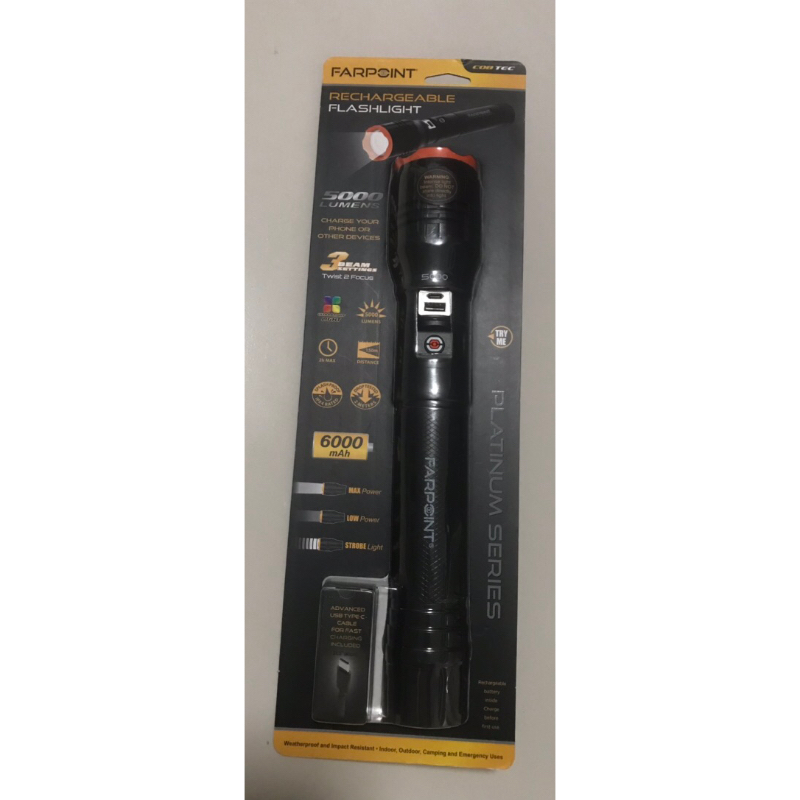 Fairpoint Rechargeable Flashlight 5000 Lumens | Shopee Philippines