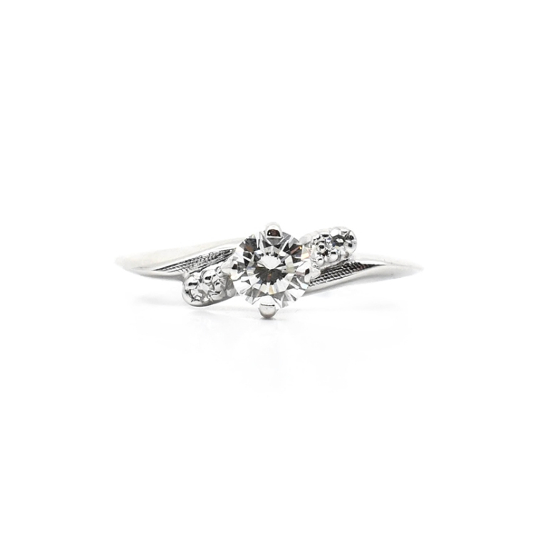 14K Locally Made White Gold Lady Ring with Diamonds | Shopee Philippines