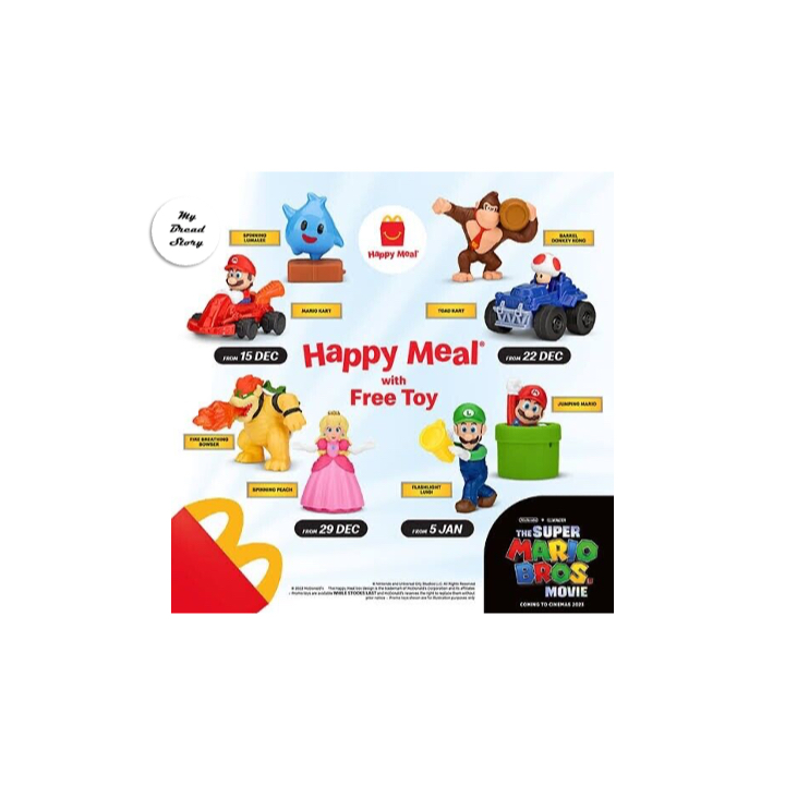 2023 McDo Happy Meal Super Mario Bros Complete Set (Sealed) | Shopee ...
