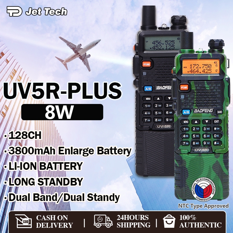 Rádio amador Baofeng UV-5R 8W de longo alcance UV5R portátil de banda