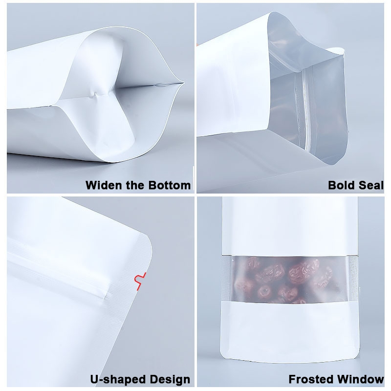 100pcs Colored Aluminized Window Stand Up Pouch with Zip Lock Packaging ...