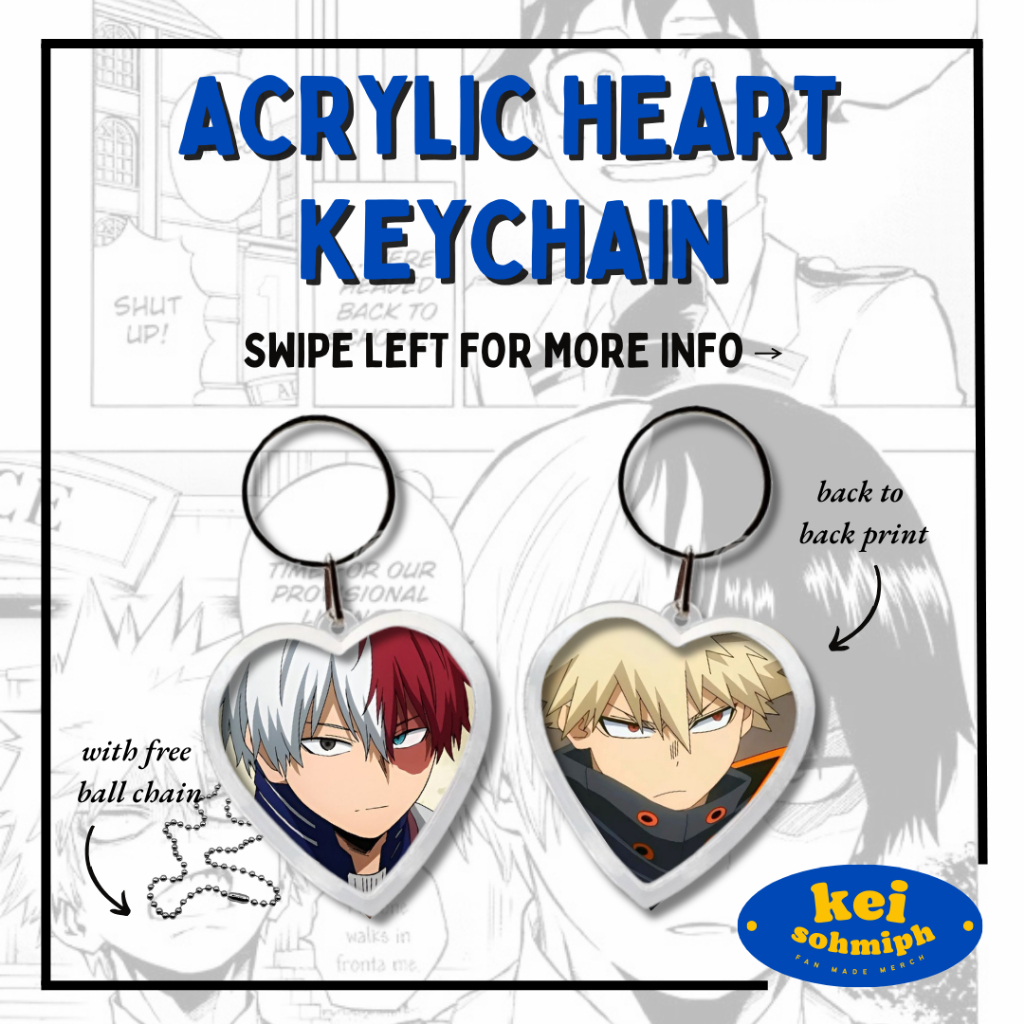 Boku no Hero Academia Anime Heart Keychain | Shopee Philippines