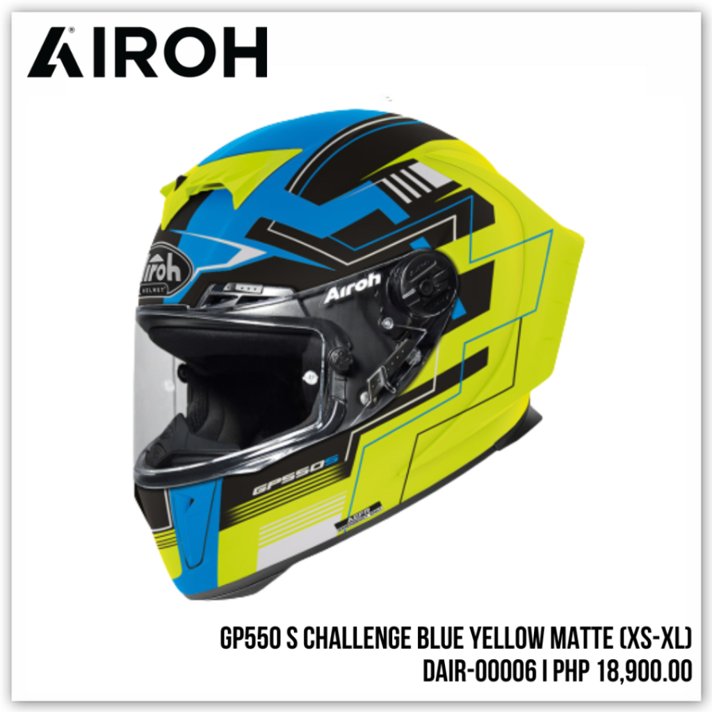 AIROH Casco GP550 S Wander, Gloss Blue, Taglia M, Omologato ECE 2205, Con Pinlock - 4