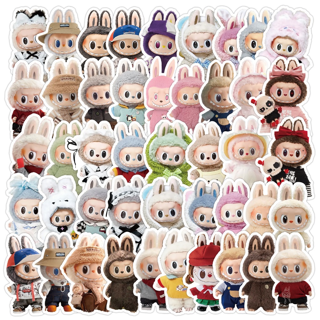 50pcs Labubu sticker set Waterproof Removable stickers phone suitcase ...