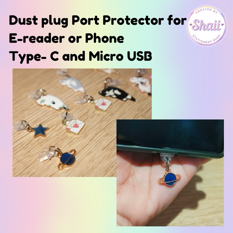 Dust plug Port Protector for E-reader or Phone Type- C and Micro USB ...