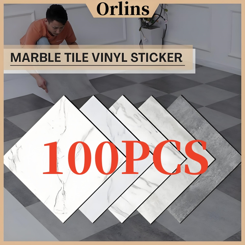 100PCS Marble Vinyl tiles (30X30CM) Self adhesive PVC tiles 3D Vinyl ...