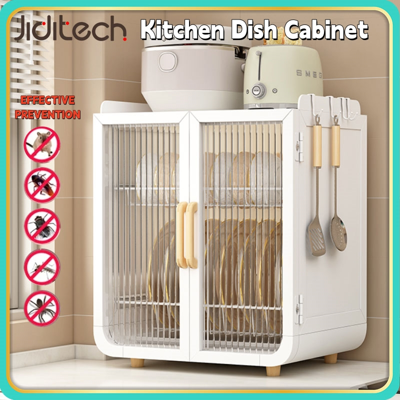 Jiditech 2/3Layers Kitchen Cabinet Dish Rack With Cover Kitchen ...