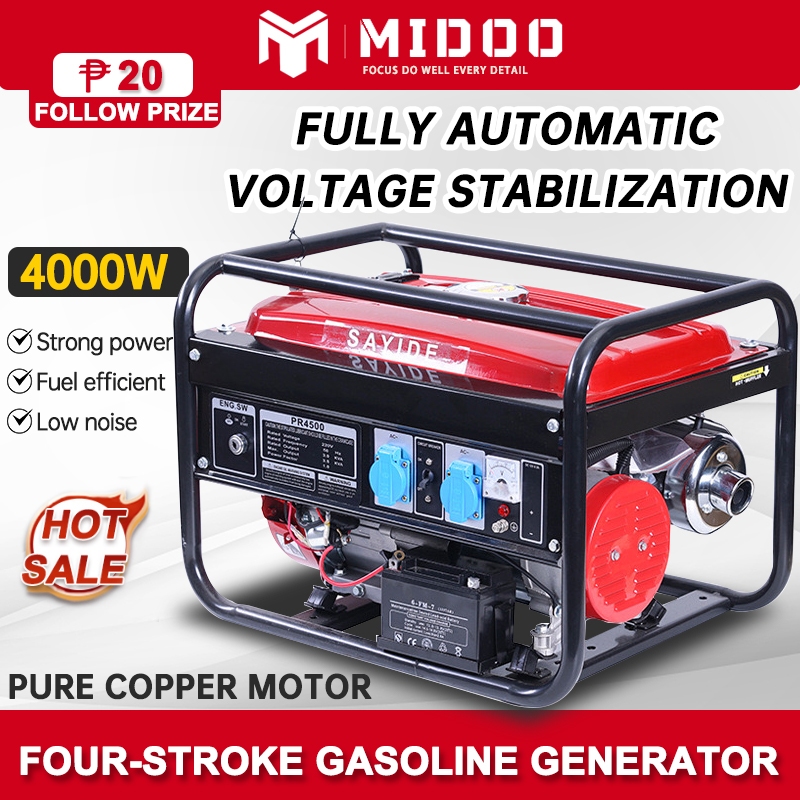 MIDOO Gasoline Generator 4kw Home High Quality Generator Portable Small ...