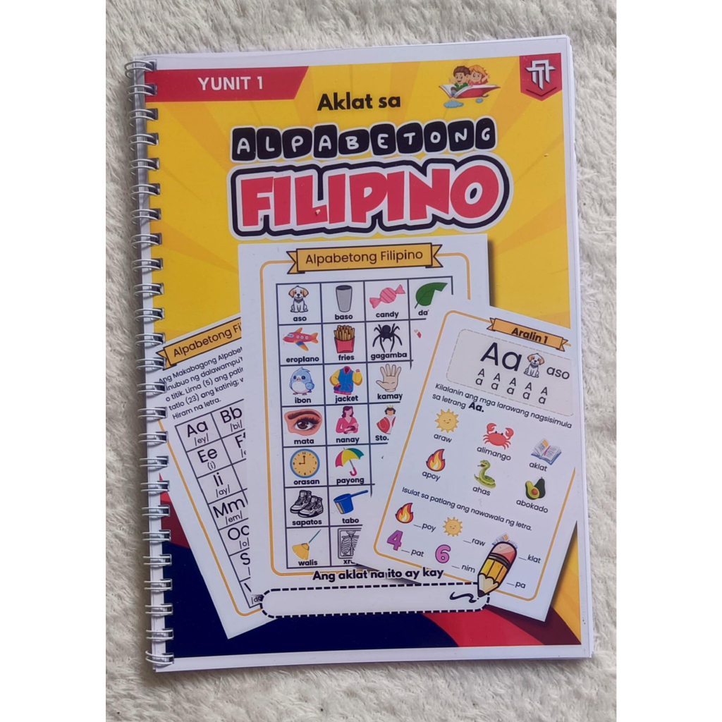 Aklat sa Alpabetong Filipino (Yunit 1) - Notebook Size - 33 pages ...