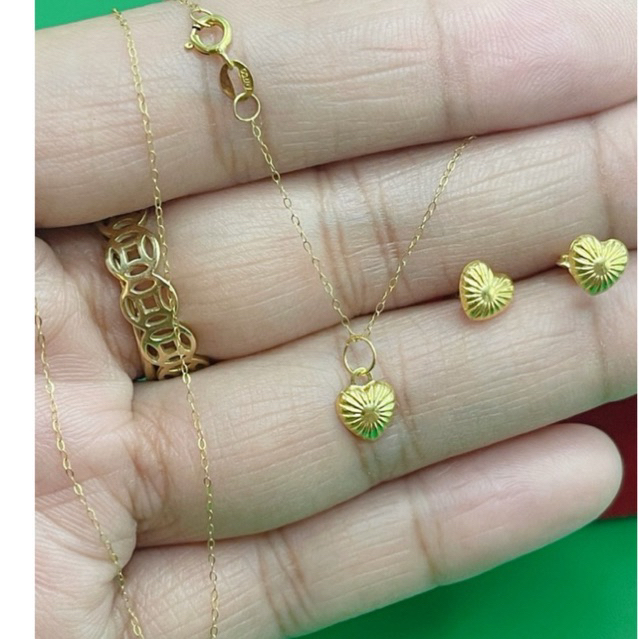 COD PAWNABLE 18k SAUDI GOLD SET | Shopee Philippines