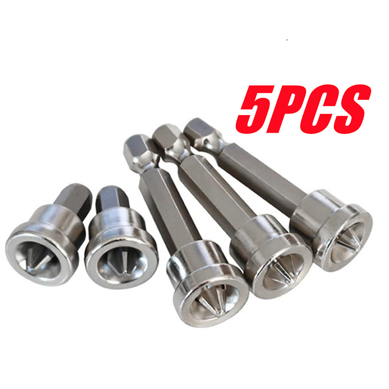 5pcs Magnetic Positioning Screwdriver Bits Set, Woodworking Screw Hex ...