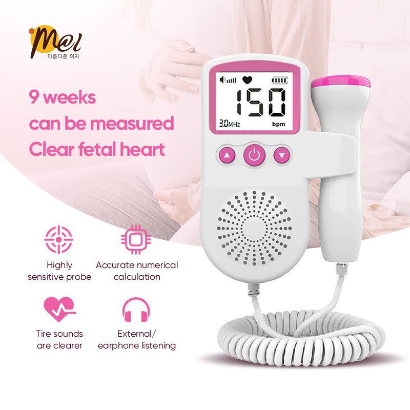 Fetal Doppler Upgraded Fetal Pregnancy Heart Rate Home Use Ultrasound ...