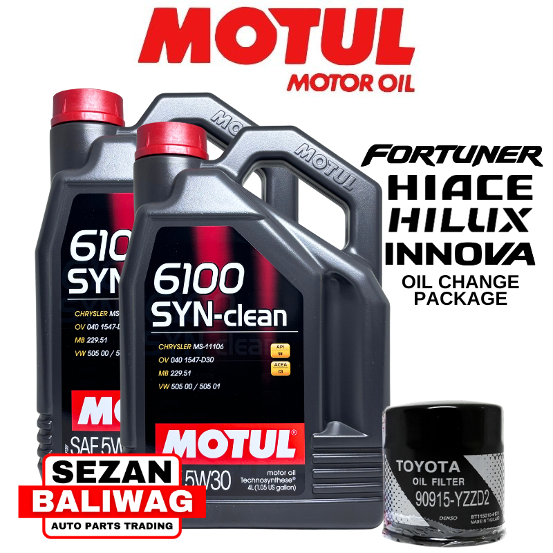 MOTUL 6100 SYN-CLEAN 5W-30 GASOLINE AND DIESEL ENGINE SET | Shopee ...