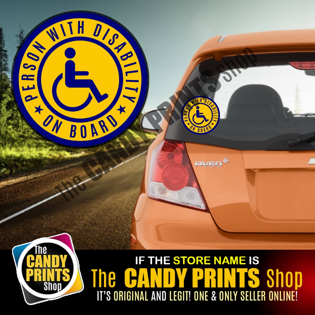 DESIGN 4 MATTE PWD Car Sticker (Vinyl) Disabled Wheelchair Symbol ...