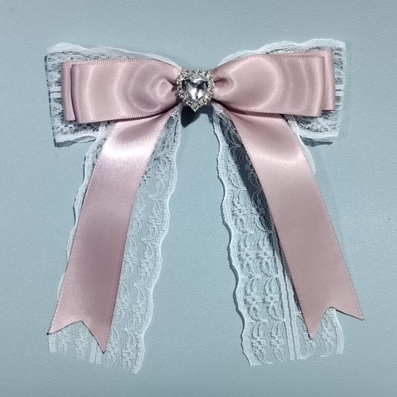 Hera Satin and Lace Ribbon Bow Brooch | Shopee Philippines
