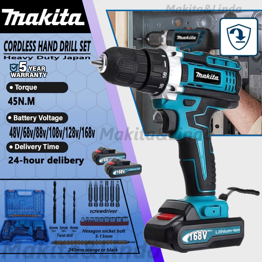 Cordless Hand Drill Cordless Set Drill Battery Hand Impact Drill Bateri  Screwdriver Drill With Light