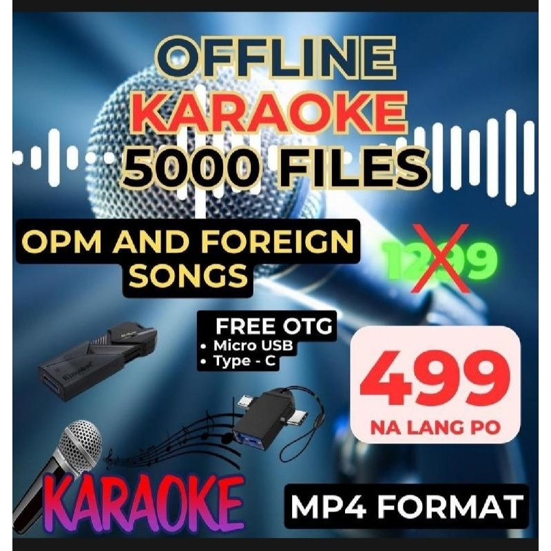 VIDEOKE/KARAOKE,,,offline karaoke 5000 songs in 64gb usb + FREE OTG ...