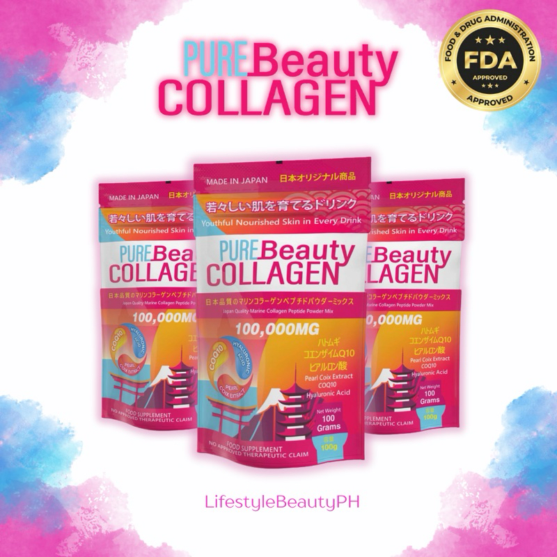 Pure Beauty Collagen Powder | Authentic | 100,000mg collagen | Shopee ...