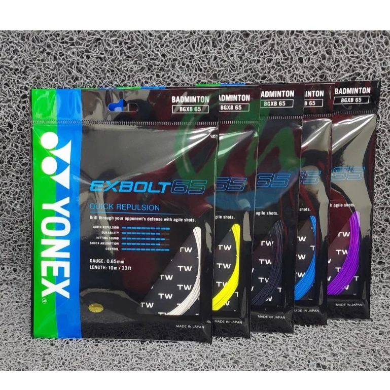 YONEX EXBOLT 65 BGXB65 BADMINTON STRING TW Code Taiwan Version Made in ...