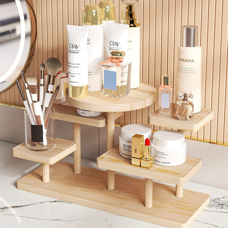 Cosmetics Display Rack cake Display Rack wooden multifunctional storage ...