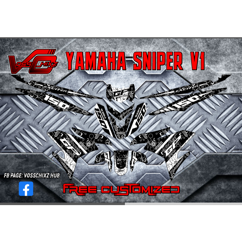 Decals Sticker for Yamaha Sniper 150 v1 Gp Design | Shopee Philippines