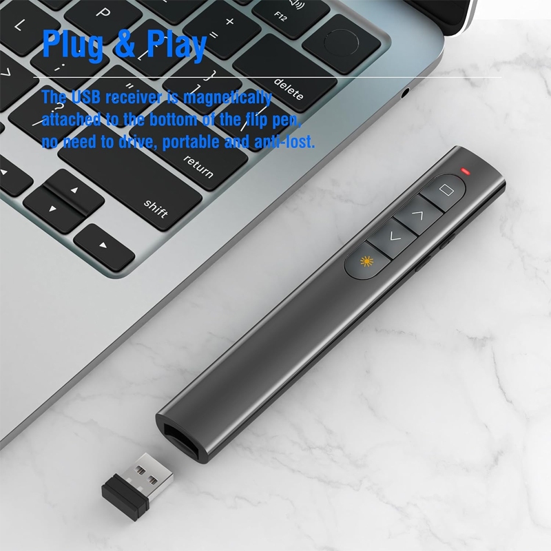 2.4GHz Wireless Presentation Clicker Powerpoint Pen for PPT Presenter ...