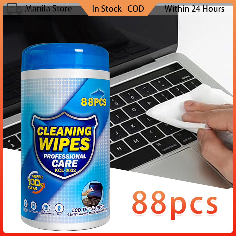 Computer Screen Cleaning Wipes Wet 88PCS Anti-static Disposable Laptop ...