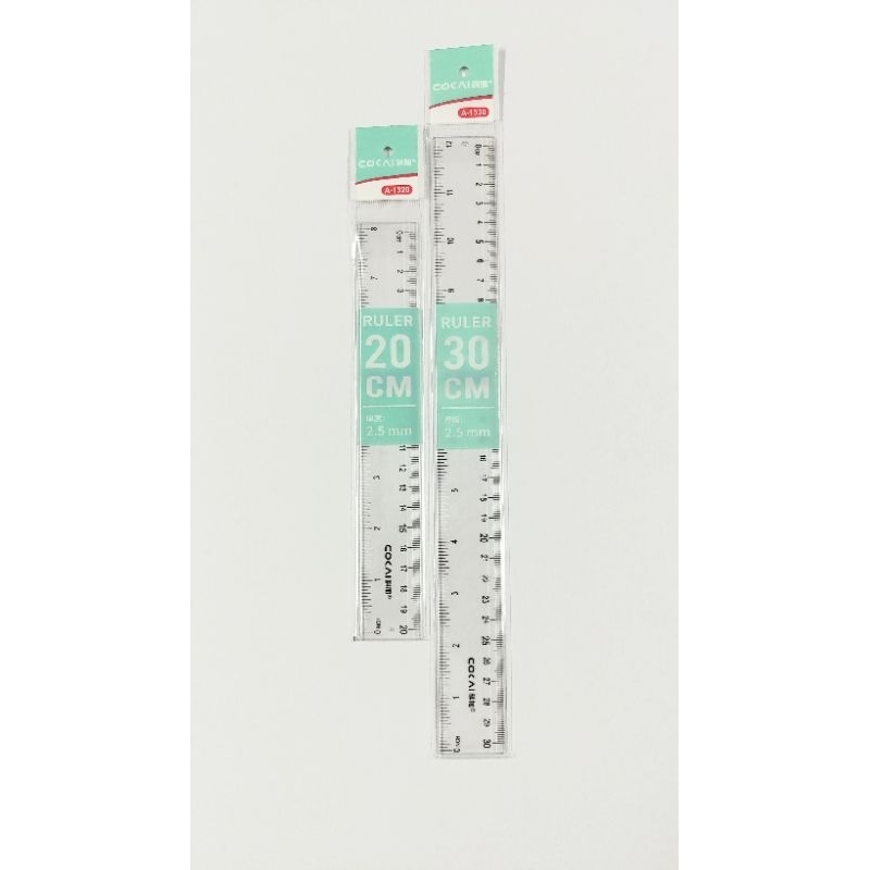Cokai Clear Plastic Straight Ruler 20cm 30cm | Shopee Philippines