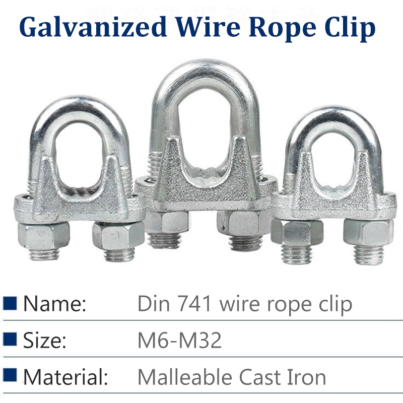 C&K Wire Rope Clip 6mm,8mm,10mm,12mm Galvanized Steel Clip Cable Wire ...