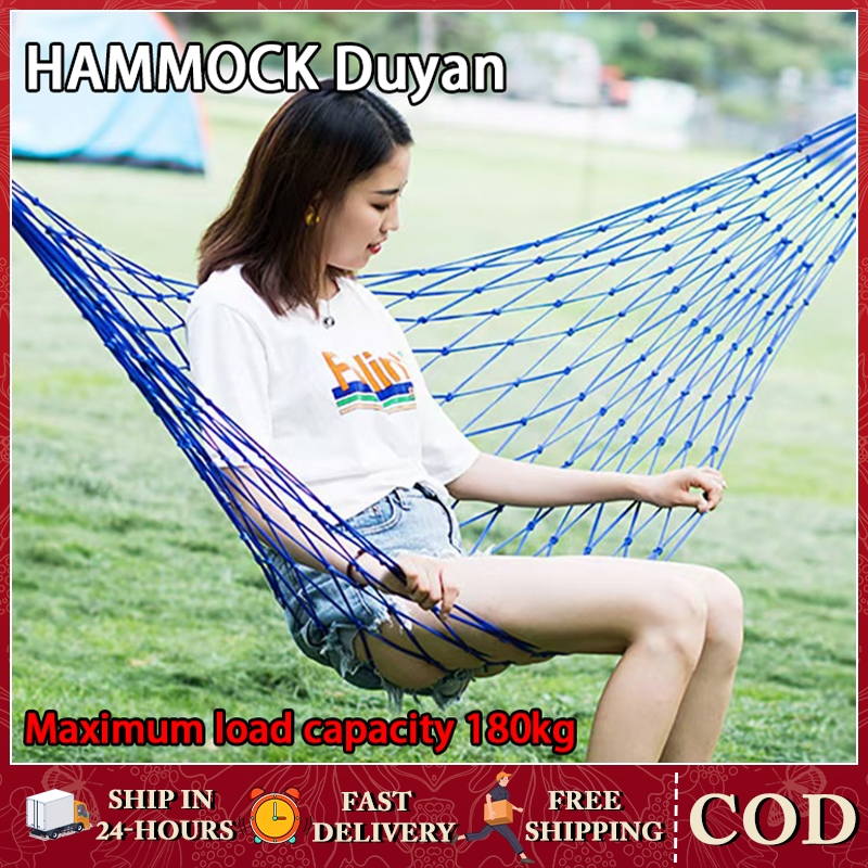 Duyan for adult Portable camping hammock big duyan net makapal original ...
