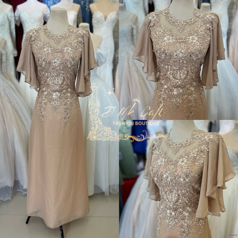 Mother gown/Prinicipal Sponsor Gown/Pang Ninang (Color: Champagne