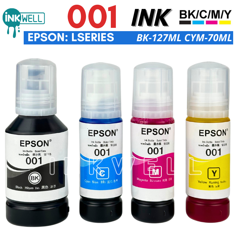 001 Premium Original Ink No Box for Epson EcoTank L4150 L4160 L4260 ...