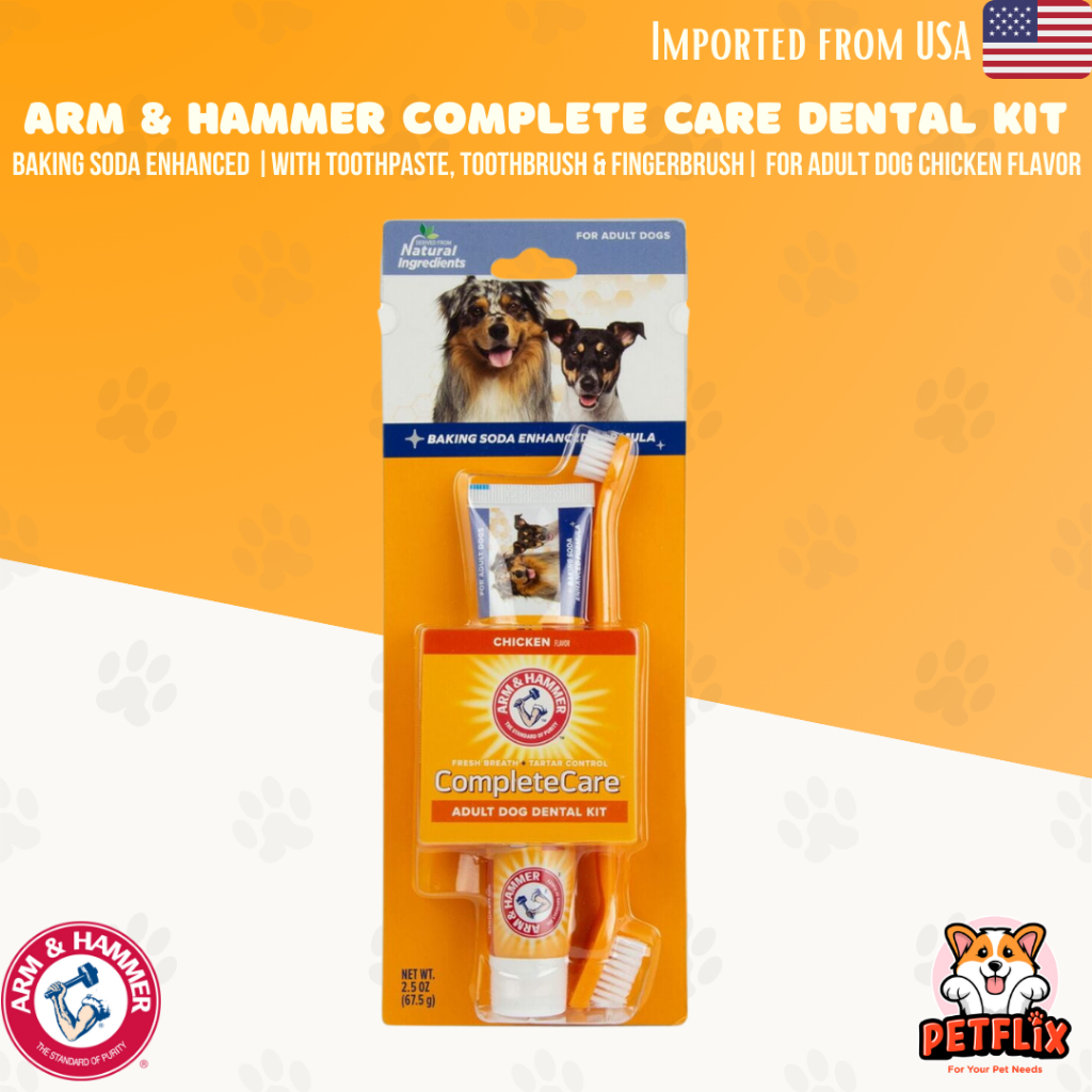 Arm & Hammer Complete Care Dog Dental Kit with Enzymatic Toothpaste ...