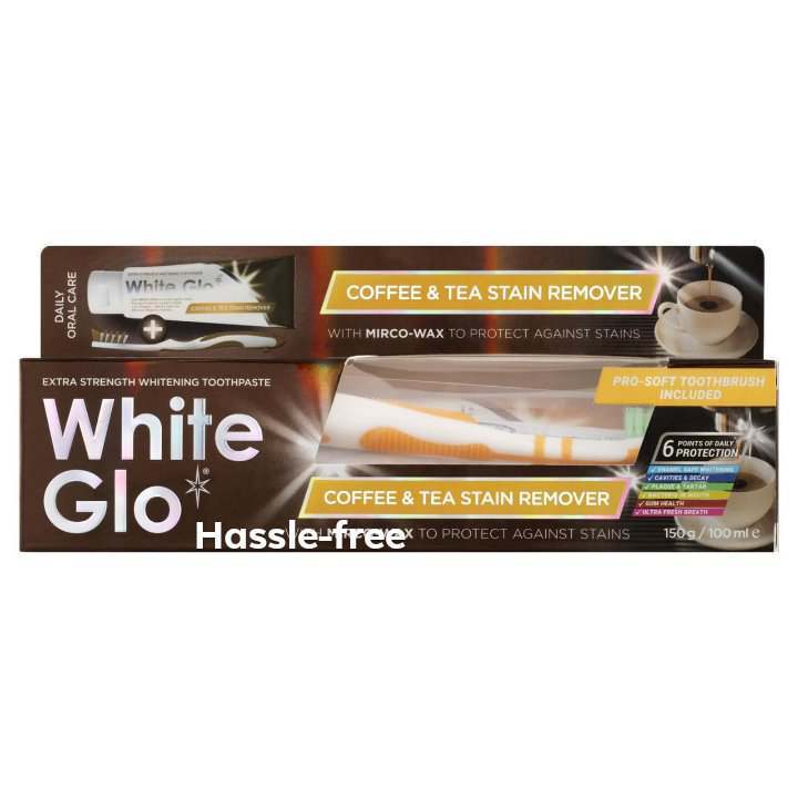 WHITE GLO TOOTHPASTE COFFEE & TEA STAIN REMOVER (100ML) MADE IN USA ...