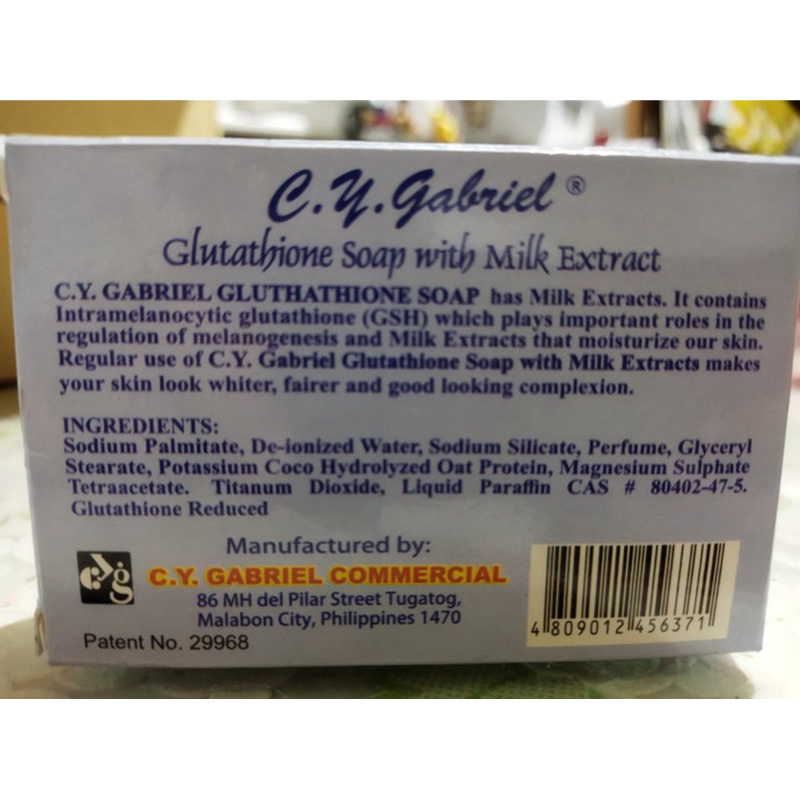 cy gabriel glutathione with milk review C.Y. Gabriel Glutathione Soap with Milk Extract - 135g