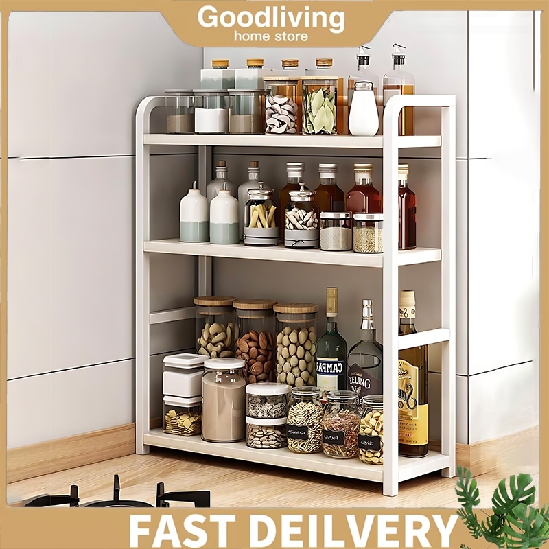 ⚽COD⚽3/ 2 Tier Spice Rack Utensils Condiment Seasoning Storage ...